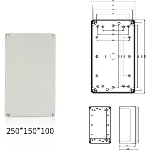 Waterproof Plastic Electronic Project Enclosure Cover CASE Box 250x150x100mm