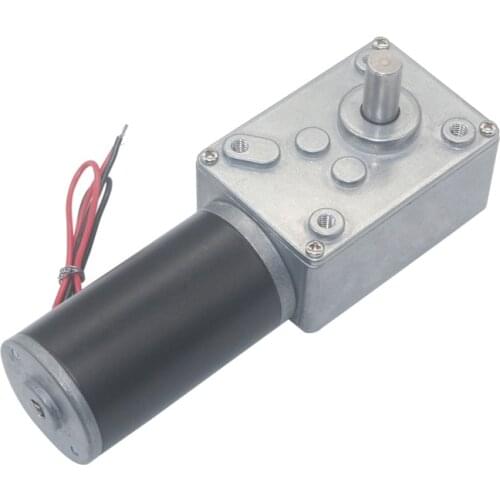24V Worm Gear Motor 12V Reducer 5-470RPM DC High Torque Electric Motor Metal Gear Reverse Self Lock For Automation Equipment