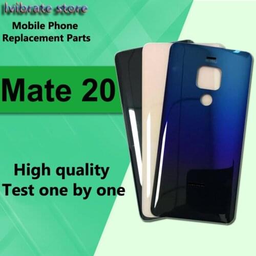 100%New glass Battery Back Rear Cover Door Housing For Huawei Mate 20 Battery Cover Mate20 back shell Replacement repair