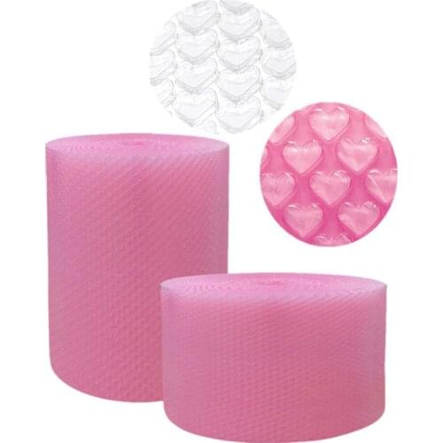 20cm 5m/Roll Heart-shape Bubble Wrap Roll Mini Air Bubble Roll Air Cushion Film Party Favors Gifts Packing Filler Wedding Decor