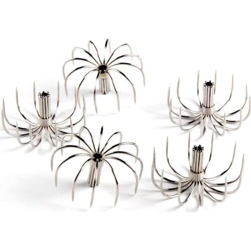 4 PCS/Lot Lifelike Squid Jigging Ocean Barbless Umbrella Fishing Hook Boat Tackle 12 Needles Stainless Steel Cuttlefish H32