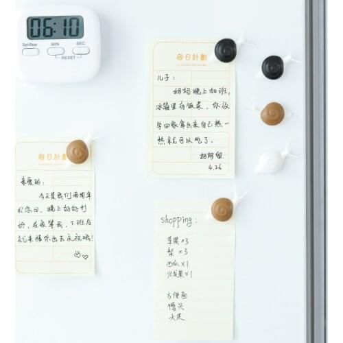 5Pcs/set Snail Shape Fridge Magnets Dry Wipe Whiteboard Marker Writing Record Message Board Remind Memo Pad Stickers Home Decor