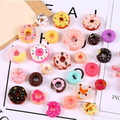 50pcs/lot Mini lovely cake model 1-1.5cm kids playing game toy capsule dolls hot sale random mixed sending