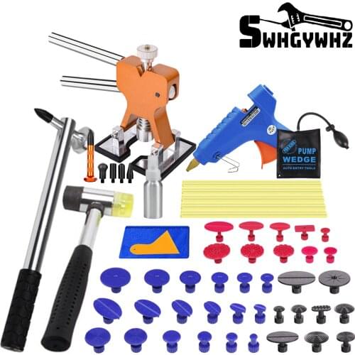 51pcs Tool Dent Lifter Paintless Hail Repair Glue Gun Pump Kits Suitable For All Types Of Vehicle Repair Kits