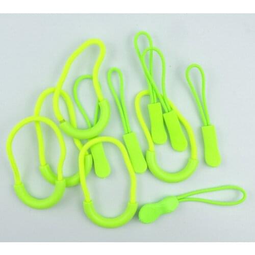 6pcs/Bag Mixed Color Zipper Pulls Cord Rope Ends Lock Zip Clip Buckle For Accessories Backpack Clothing