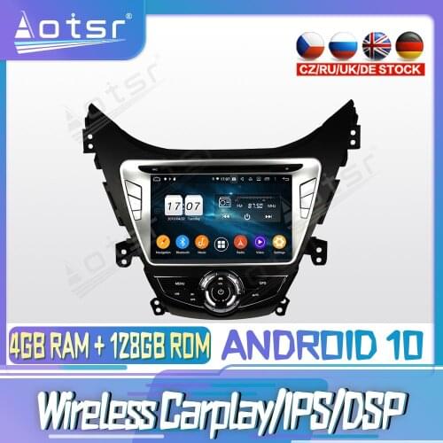 Android 10 PX6 128G For Hyundai Elantra2011 2012 2013 DVD GPS Navigation Auto Radio Stereo Video Multimedia Player HeadUnit 2din