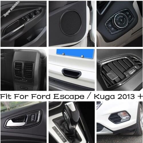Auto Accessory Fit For Ford Escape / Kuga 2013 - 2019 Gear Shift Head / Front Fog Lights Lamp Cover Trim ABS Protection Sticker