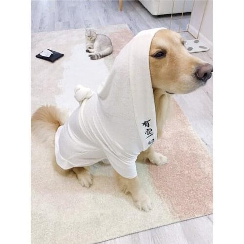 Pet Bathrobe Medium Elastic Bamboo Fiber Super Absorbent Pet Dog Bath Towel for Large Dogs Absorbent Pet Clean Supplies