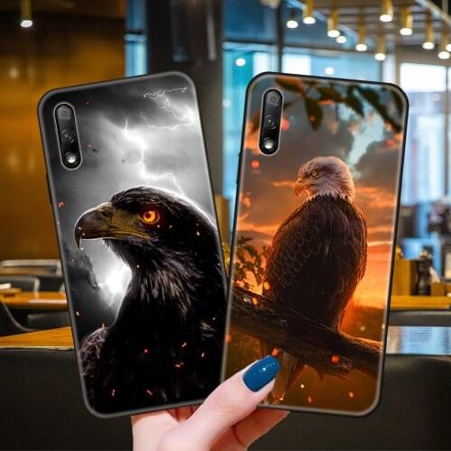 Phone Case For Huawei Honor 9X 9 10 8X 8A 8S i 7X 7A 20 A Lite Pro Black Cover Hoesjes Luxury Prime Animal Sky Overlord Eagle