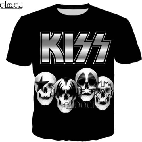 HX Newest Rock KISS Band T-Shirt Men Women Tshirt 3D Print Summer Harajuku Female Hip Hop Streetwear Pullover Drop Shipping