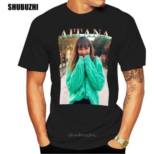 AITANA T Shirt aitana oca?a aitanax trailer album disk retro 80s 80 ot cotton tshirt men summer fashion t-shirt euro size