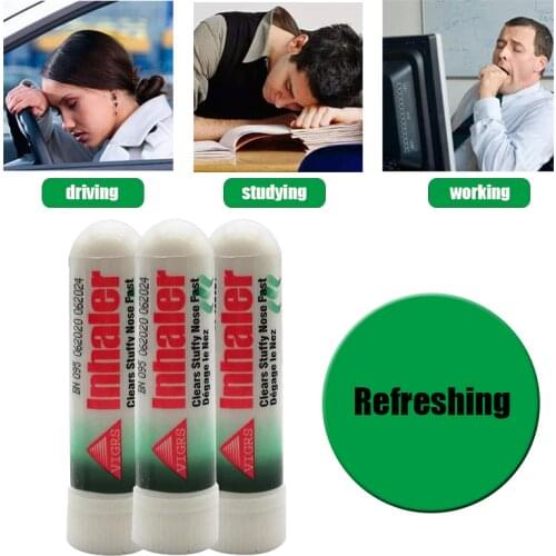 0.5ML Cool Mint Nose Inhaler Relieve Nose Congestion Headache Allergic Rhinitis Caused Dizziness Nasal Aspirator Medical Supplie