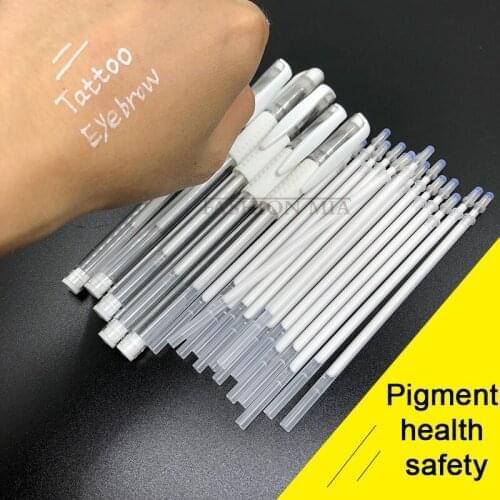 Microblading White Surgical Eyebrow Tattoo Skin Marker Pen Tools Permanent Makeup Accessories Eyebrow Scribe Tattoo Marker Pen