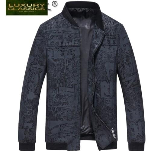 Fashion Genuine Leather Jacket Men Real Sheepskin Coat Casual Floral Mens Jackets Spring Autumn 2021 Chaquetas Hombre LW