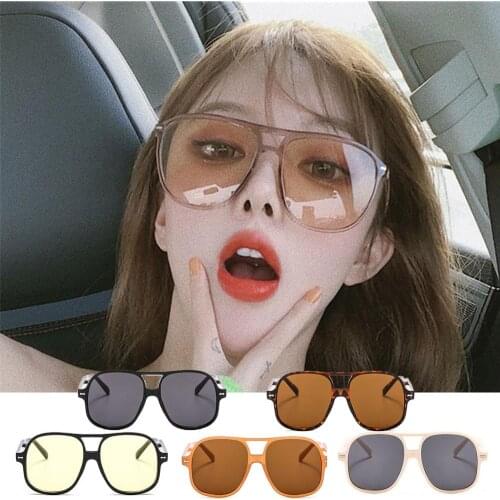 Fashion Women Casual Large Frame Sunglasses Men Retro Simple Driver Sunglasses