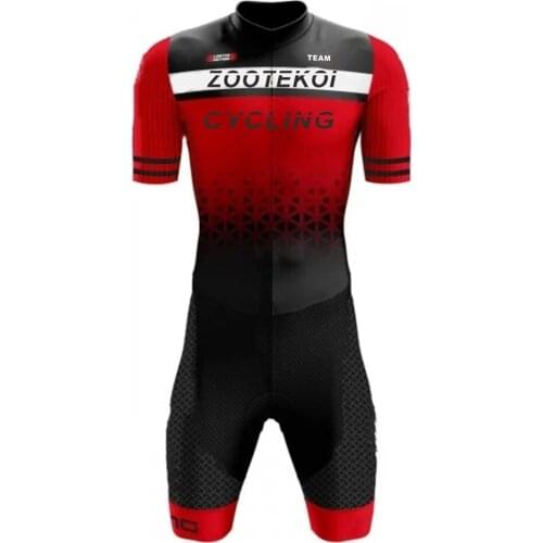 Zootekoi Men Triathlon Skinsuit High Quality Cycling Jersey Short Sleeve Suit 9d Gel Road Bike Jersey Jumpsuits Maillot Ciclismo
