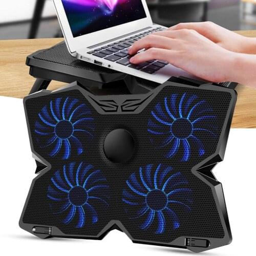 Laptop accessories Four Fans 2 USB Ports Laptop Cooler Cooling Pad Notebook Stand for 14-17Inch Adjustable Speed Laptop Cooler