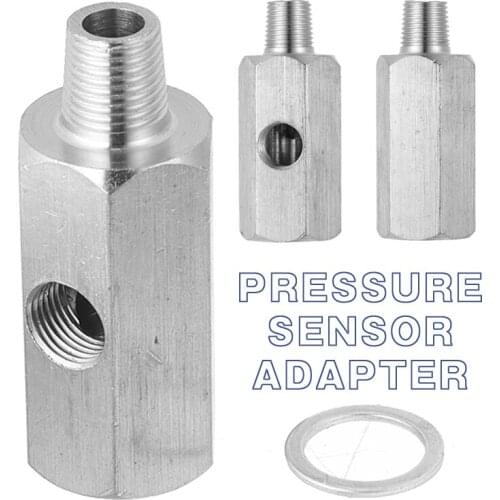 1pcs 1/8" Stainless steel Thread Engine Oil Pressure Sensor Adapter Supply Feed Line Gauge Adapter Connector