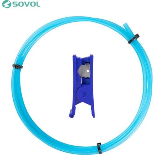 Sovol Premium Bowden PTFE Tubing Translucent 1/2M for 1.75mm Filament Sovol Newest PTFE Tube 3D Printer Parts With Tube Cutter