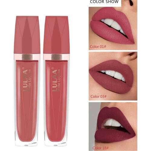 18 color long lasting matte lipstick sexy lips velvet liquid lipsticks waterproof easy to wear cosmetic women mate nude lipgloss
