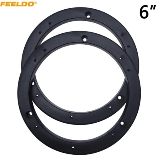 FEELDO 1pair 6"Universal Car Stereo Audio Solid Speaker Spacer Adapter Hold Refitting Mat for All Cars Anti-Slip Mat #HQ5607-6