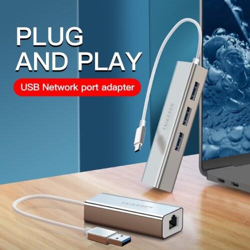USB Ethernet USB 3.0 2.0 to RJ45 HUB for Mac iOS Android PC Set-top Box Ethernet Adapter Network Card USB Lan