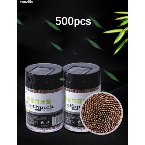 Vanzlife The disposable bamboo toothpick double nozzle a box toothpick portable bamboo household to eat fruit teeth artifact