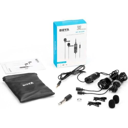 BOYA BY-M1DM Lav Lavalier microfone Omnidirectional Condenser Microphone 3.5mm Mic for Canon,for iPhone DSLR Audio Recorders