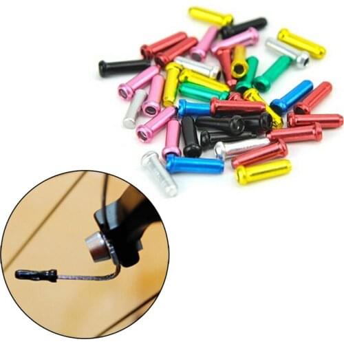 200pcs Mountain Bike Bicycle Shifting Cable Caps Color Aluminum Alloy Derailleur Brake Line Core Caps