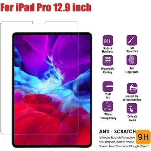 9H HD Tempered Glass For ipad Pro 12.9 2021 2020 2019 2018 Tablet Screen Protector For ipad Pro 12.9 inch 2017 Tempered Glass