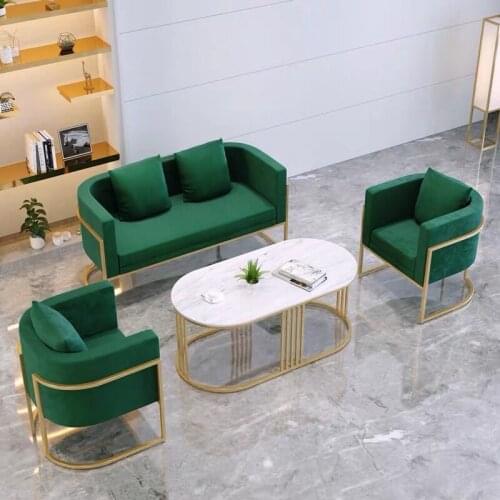 Chinafurniture modern minimalist small apartment living room fabric sofa coffee table combination