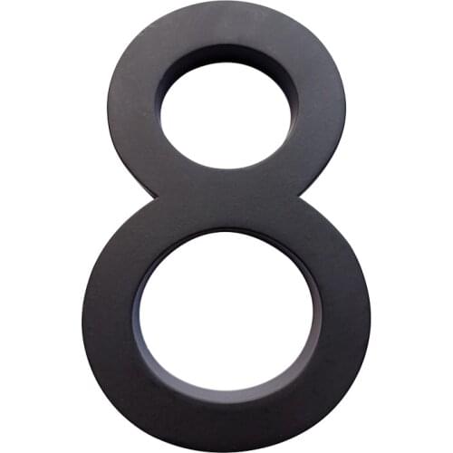 12cm Heavy Modern House Number Door Home Address Numbers for House Number Digital Door Outdoor Sign Plates 5 Inch. #8 Black