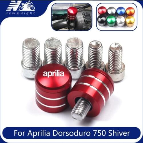 2Pcs M10 M8 For Aprilia Dorsoduro 750 Shiver Tuono 1000/R V4R Motorcycle CNC Rearview Handlebar Mirror Bolt Screws Mount Adapter