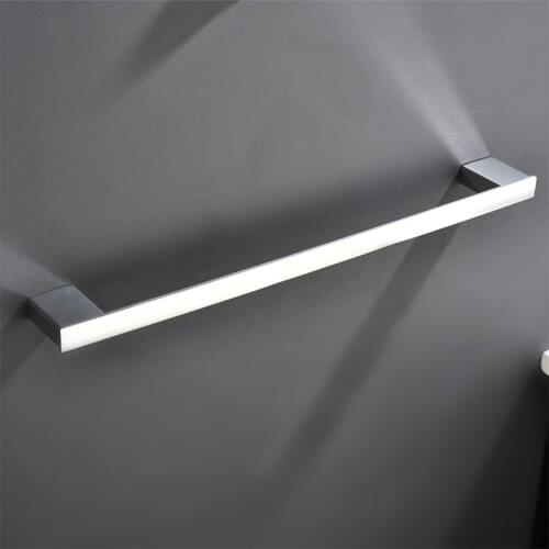 Aluminum Towel Bar Wall Mounted Towel Holder Bathroom Accessories Shining Robe Clothes Rack Kitchen Hanger