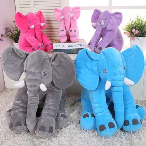 No Cotton 30cm Elephant Skin Infant Soft Appease Elephant Playmate Calm Doll Baby Appease Toys Elephant Pillow Plush Toys