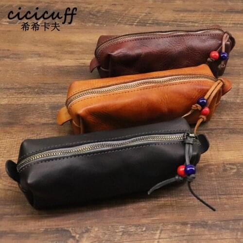 Key Bag Handwork Genuine Cow Leather Men Women Key Holder Storage Keys Case Coin Purse for Men Unisex Housekeepers Purse Walllet