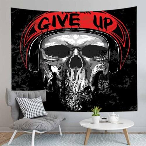 Skull Tapestry Carpet Wall Hanging Beach Towel Blanket Home Decor Cloth Yoga Mat