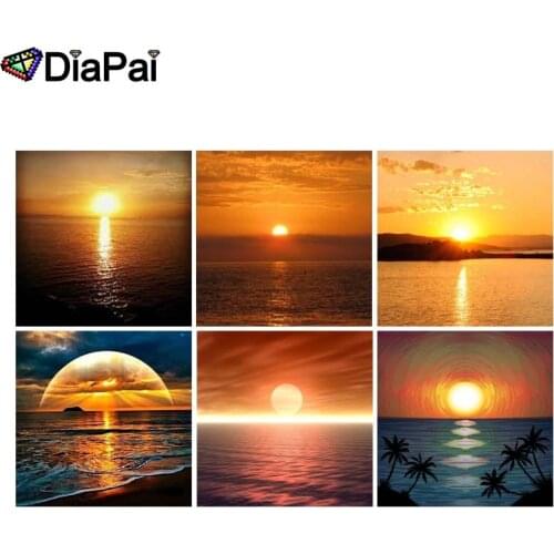DIAPAI Full Square/Round Drill 5D DIY Diamond Painting "Sunset sea landscape" 3D Embroidery Cross Stitch 5D Decor Gift