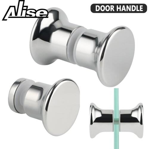 Shower Glass Door Knob Bathroom Round Back-to-Back Handle Pull,Solid SUS304 Stainless Steel Door Handle 3-16mm Home Hardware