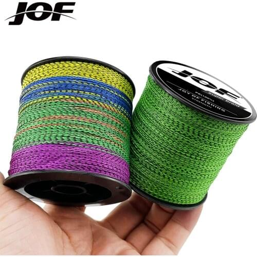 JOF 300M PE Braided Fishing Line 4 Strand 10-80LB Invisible Spot Multifilament Fishing Line for Carp Fishing Wire
