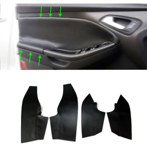 Soft Microfiber Leather Door Panel Cover For Ford Focus 2014 2015 2016 2017 2018 Car Interior Door Panel Armrest Cover Skin Trim