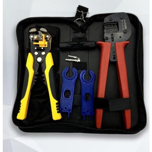 4 In 1 Wire Crimper Tools Kit Terminal Crimping Plier + Wrench +Terminal connector +Wire stripping pliers