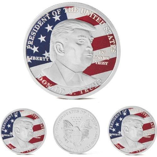 2020 New Hot Sale Donald Trump President Historical Coin Gold Silver Plated Bitcoin Collectible Gift Bit coins Memorabilia