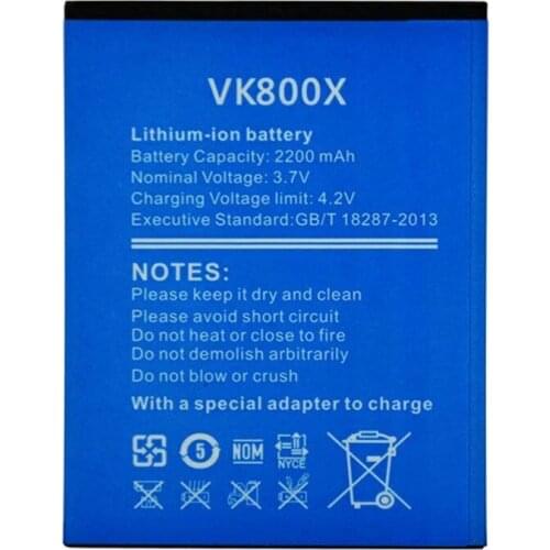 Original vkworld vk800x phone battery 2200mah 3.7V for vkworld vk800x phone-free shipping
