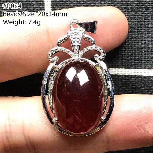 Top Natural Red Garnet Pendant Jewelry For Woman Lady Man Water Drop Clear Quartz Silver Crystal 20x14mm Beads Lucky Stone AAAAA