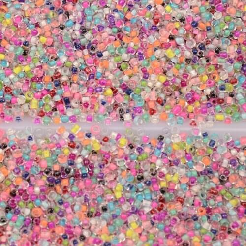 Approx. 2mm Colored Inside Loose Czech Glass Beads for Jewelry Making Kralen Spacer Beads Charm Handmade DIY Accessories