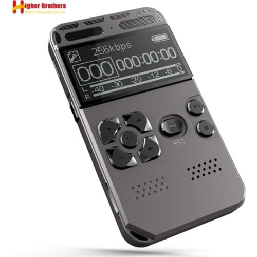 Professional Mini Digital Voice Audio Recorder Smart Sound Control Noise Reduction HD HIFI Music MP3 Player TF Card 64G Extend