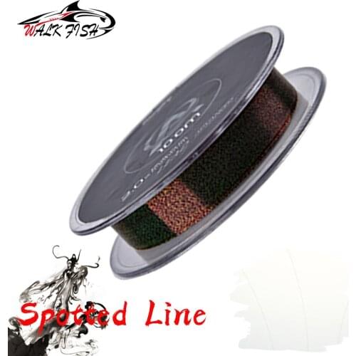 WALK FISH 100M Spotted Fishing Line Strong Nylon Fishing Line 3D Invisible Camouflage Nylon Fishing Line Monofilament Fish Line
