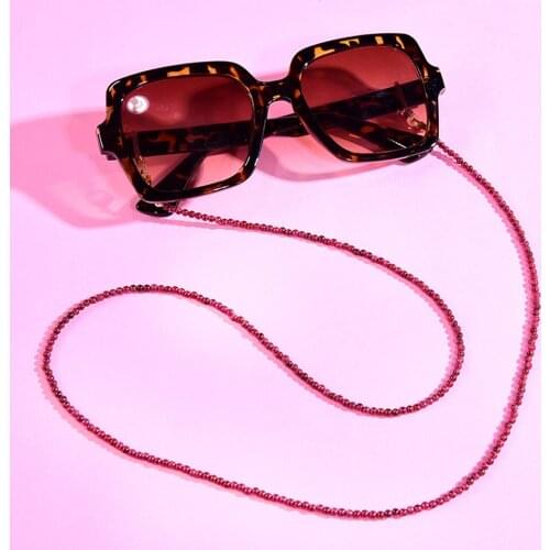 Luxury Red Bead Sunglasses Glasses Chain For Womens Strap Hang Spectacle Cord Holder Lanyards Summer Fashion 2021 New