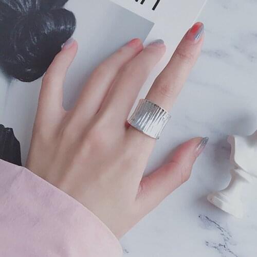 Width Rings for Women Couples New Fashion Vintage Handmade Geometric Punk Hiphop Party Jewelry Gifts